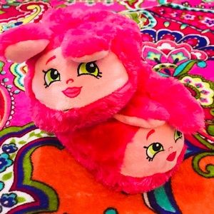 Fluffy bunny shopkins slippers